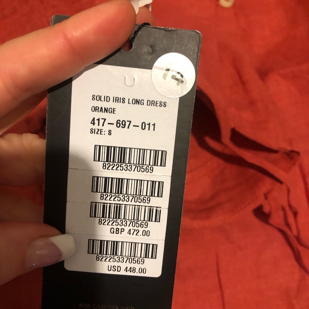 $448 New VIX PAULA HERMANNY Solid Iris Linenblend Dress S - Picture 5 of 6